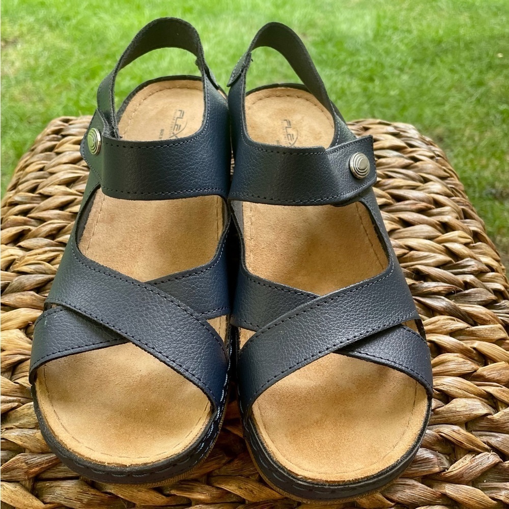 New Spring Step Flexus Navy Blue Hook & Loop Clos… - image 2